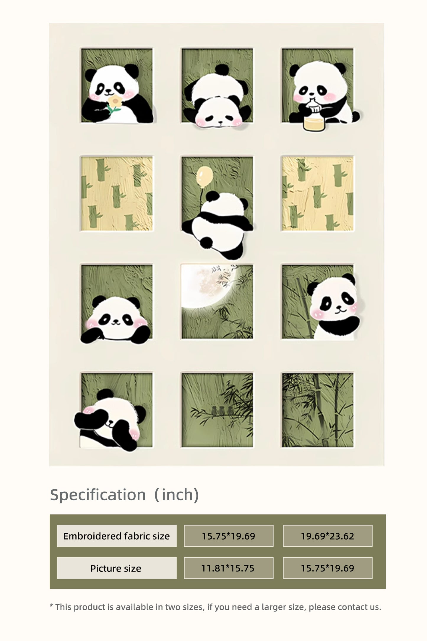 Panda Cross Stitch Kit-Adorable DIY Embroidery for Animal Lovers